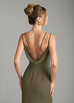Azazie Egypt Bridesmaid Dresses Willow Green Sheath Sweetheart Neckline Chiffon Dress image6