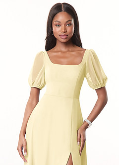 Azazie Alani Final Sale Wisteria A-Line Square Neckline Chiffon Dress image5
