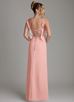 Azazie Jessamine Bridesmaid Dresses Rosette Mermaid Corset Chiffon Dress image8