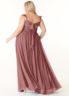 Azazie Metz Bridesmaid Dresses Desert Rose A-Line Sweetheart Ruched Chiffon Dress image8
