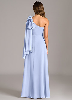 Azazie Tella Bridesmaid Dresses Ice A-Line One Shoulder Chiffon Dress image7