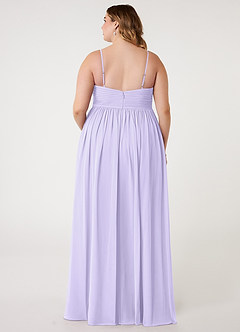 Azazie Alia Brautjungfernkleider A-Linie Plissee Chiffon Kleid Flieder image7