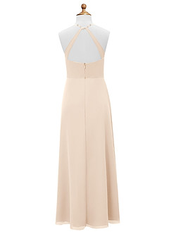 Azazie Davis Junior White Alabaster A-Line Chiffon Dress image8