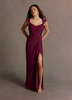 Dorie Wine Pleated Maxi Dress image3