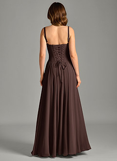 Azazie Evadina Suknie dla druhen Linia A Gorset Szyfon Do ziemi Sukienka image2