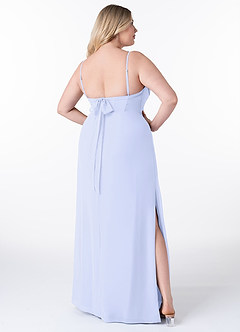 Azazie Mai Bridesmaid Dresses Lavender Sheath Pleated Chiffon Dress image9