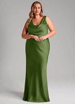 Azazie Rylina Bridesmaid Dresses Juniper Mermaid Stretch Satin Dress image9