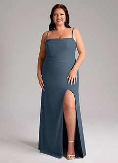 Azazie Leonis Bridesmaid Dresses Neptune Sheath Strapless Chiffon Convertible Dress image9