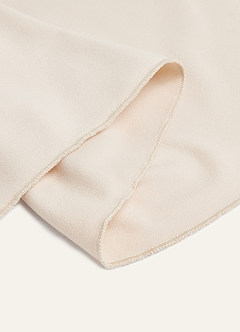 front Geweven gebreide cape met knoop aan de voorkant