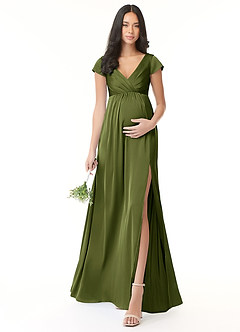 Azazie Allessia Stretch Satin Dress