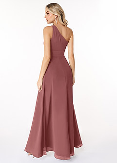 Azazie Dallas Bridesmaid Dresses Amethyst A-Line One Shoulder Chiffon Dress image2