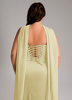 Azazie Sorrel Jurken voor bruidsmeisjes Converteerbaar Jurk van Stretch Satijn met Zeemeermin Strapless Citroensorbet image11