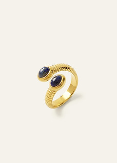 front Blue-Eyed Serpent Ring