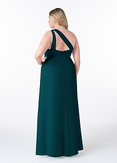 Azazie Maive Bridesmaid Dresses Pine Sheath Pleated Ruffle Chiffon Dress image8