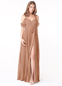 Azazie Lyney Final Sale Dusk A-Line Off the Shoulder Chiffon Dress image1
