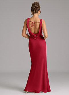 Azazie Rylina Bridesmaid Dresses Scarlet Mermaid Pleated Chiffon Dress image6