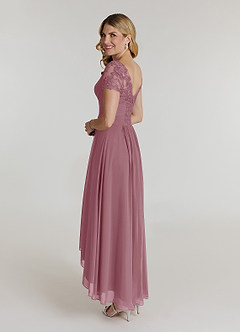 Azazie Thais Abiti per la Madre della Sposa Abito A-Line in Chiffon Pizzo Vintage Malva image4