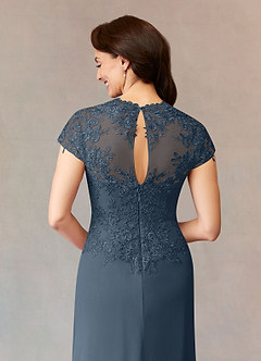 Azazie Junie Mother of the Bride Dresses Neptune A-Line Lace Chiffon Dress image6