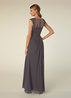 Azazie Libby Mother of the Bride Dresses Steel Grey A-Line Scoop Sequins Chiffon Dress image4