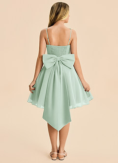 Azazie Arie Junior Agave A-Line Ruched Chiffon Dress image2
