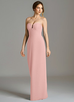 Azazie Darcie Final Sale Black Sheath Strapless Chiffon Convertible Dress image5