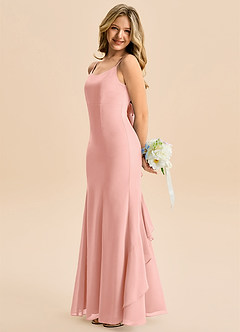 Azazie Lioren Junior Robe Sirène en Mousseline de soie Arc Rosette image2