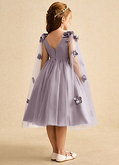 Azazie Staria Flower Girl Dresses Dusk Ball-Gown Ruched Tulle Dress image9