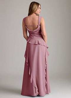 Azazie Sloane Bridesmaid Dresses Vintage Mauve A-Line Sweetheart Neckline Chiffon Dress image2