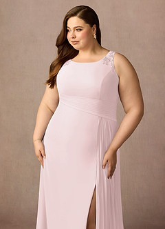 Azazie Galvan Mother of the Bride Dresses Blushing Pink A-Line Sequins Chiffon Dress image13