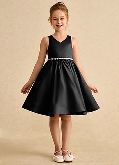 Azazie Julietta Blumenmädchenkleider Ballkleid Cabrio Tüll Kleid Schwarz image9