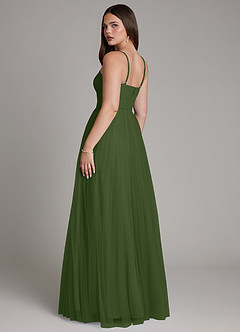 Azazie Teagan Bridesmaid Dresses Olive A-Line Sweetheart Neckline Tulle Dress image5