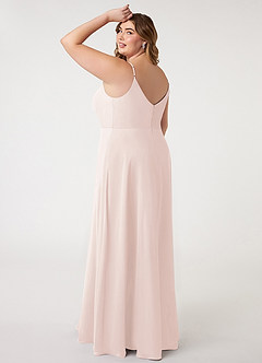 Azazie Daenerys Bridesmaid Dresses Rose Petal A-Line Cowl Chiffon Dress image13