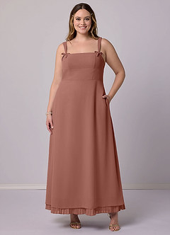 Barbie ♥ Azazie Bridesmaid Dresses Cedar Rose A-Line Pleated Chiffon Dress image9