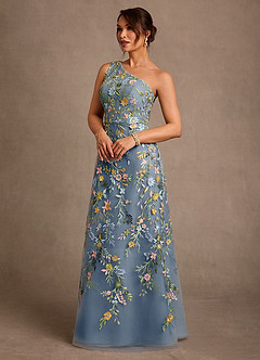 Azazie Bertie Mother of the Bride Dresses Twilight A-Line Lace Dress image3