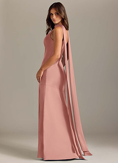 Azazie Kinsley Bridesmaid Dresses Rosette Mermaid Side Slit Stretch Satin Dress image6