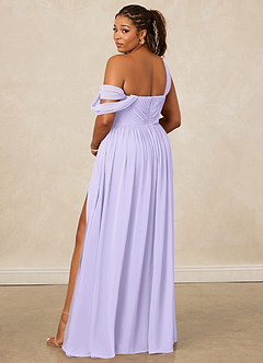 Christian Siriano Bridal for Azazie 1014 Bridesmaid Dresses Lilac A-Line Off the Shoulder Chiffon Dress image11