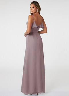 Azazie Natalia Bridesmaid Dresses Dusk A-Line Chiffon Dress image4