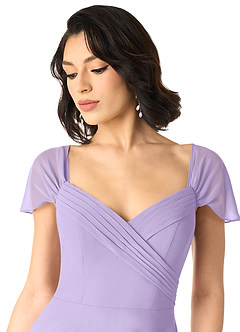 Azazie Tancie Jurken voor bruidsmeisjes Converteerbaar Jurk van Chiffon met A-Lijn Off the Shoulder Lila image4