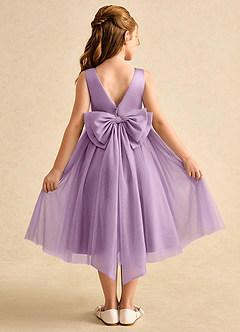 Azazie Winnie Flower Girl Dresses Wisteria Ball-Gown Bow Tulle Dress image1