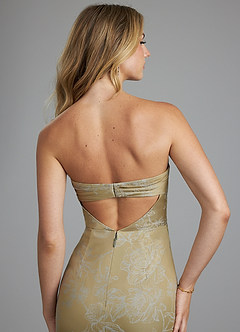 Azazie Leonis Jurken voor thuis passen Converteerbaar Jurk van Bloesem met Zeemeermin Strapless Antieke Gouden Bloesem image7