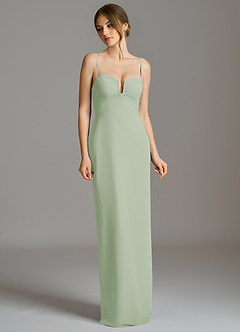 Azazie Darcie Abiti da Damigella Abito Convertibile Tubino in Chiffon Senza Cinturino Verde Salvia image7