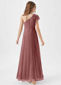 Azazie Arabella Junior Klä av A-Line i Chiffong Rynkad image6