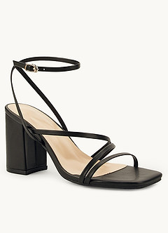 front Ankle Strap Block Heel Sandals