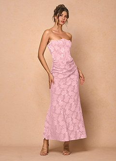 Robe Longue Rose Poussiéreux Ezrena image5