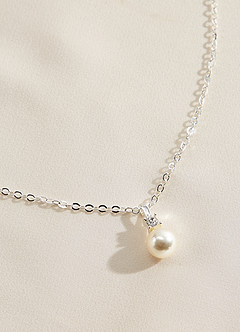 front Elegant Pearl Drop Jewelry Set