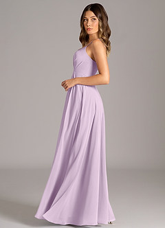 Azazie Amani Suknie dla druhen Linia A Pofałdowany Szyfon Do ziemi Sukienka image3