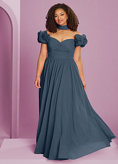 Barbie ♥ Azazie Bridesmaid Dresses Neptune A-Line Off the Shoulder Chiffon Convertible Dress image15