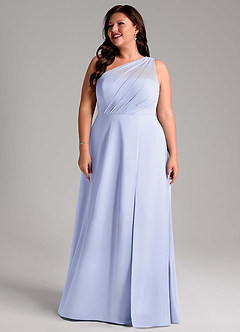 Azazie Phaedra Bridesmaid Dresses Lavender A-Line One Shoulder Chiffon Dress image14