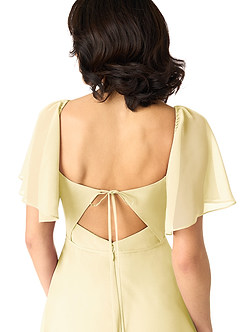 Azazie Chloe Final Sale Terracotta A-Line Sweetheart Neckline Chiffon Dress image3