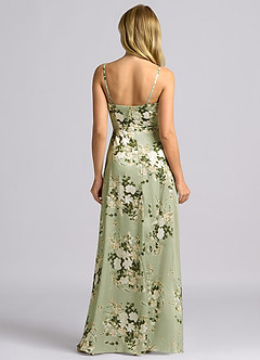 Azazie Wren Brudtärnklänningar Klä av A-Linje i Stretch Satin Axelbandslös Blommiga Rankor Konvertibel image6